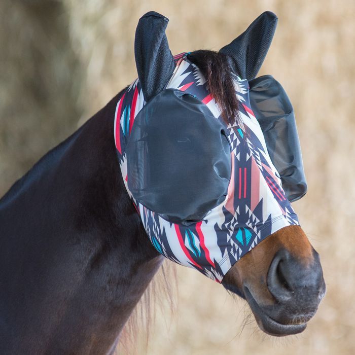 Masque à mouche en lycra - Canadien horswear, Colour: Southwest, Size: Poney