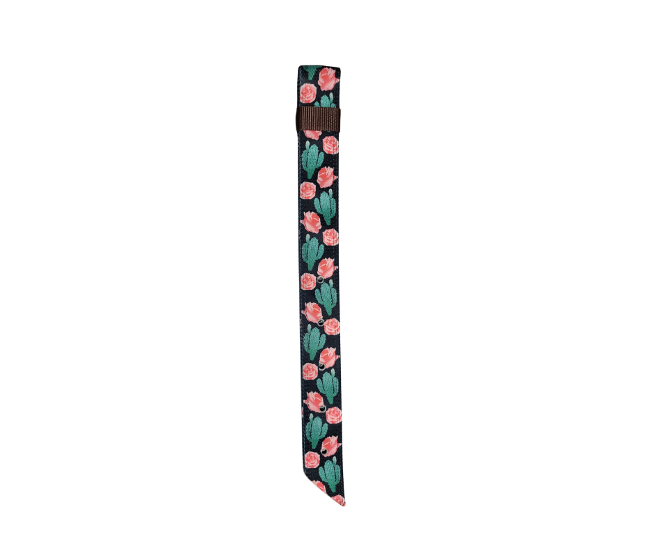 Contre-sanglon motif cactus et rose