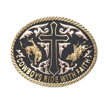 Boucle de ceinture AndWest - Tri color Cowboys