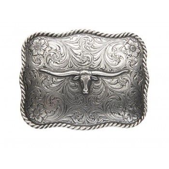 Boucle de ceinture AndWest - Antiqued silver scalloped