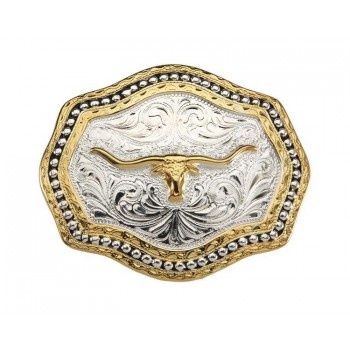 Boucle de ceinture AndWest pour enfant - Longhorn antiqued beading