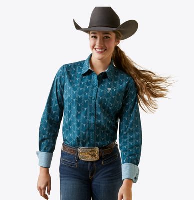 Chemise Ariat - Kirby Stretch shirt - Steerhead vert