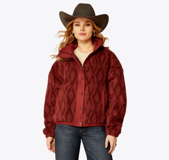 Veste Ariat en sherpa - Tonal port print, Size: Xsmall