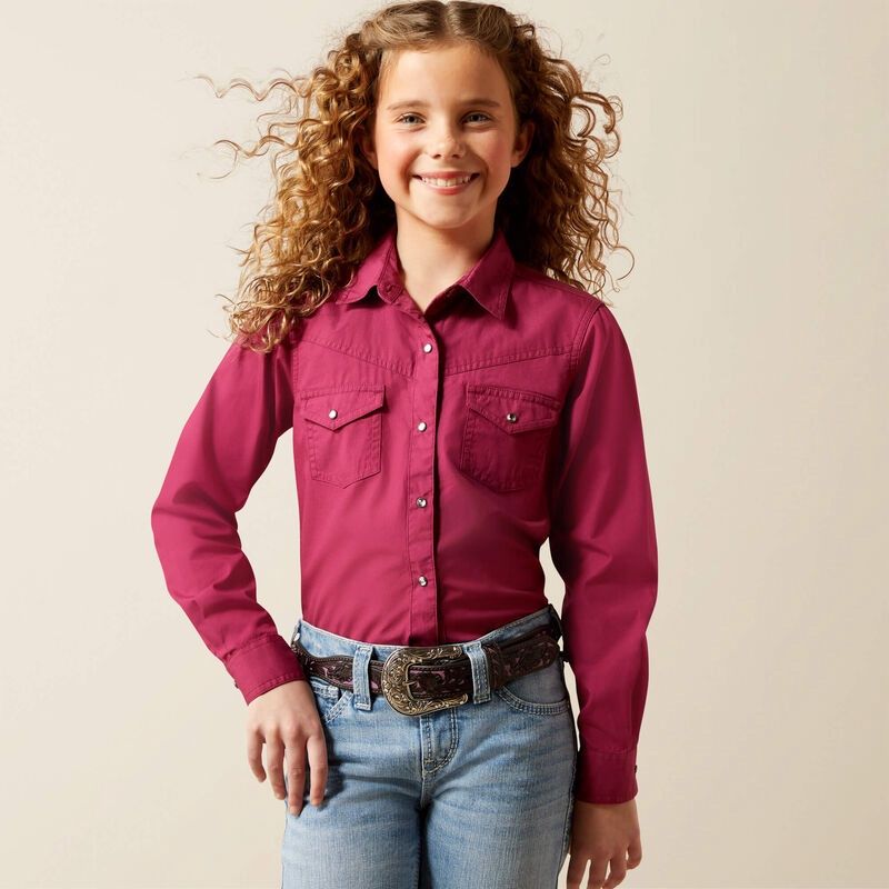 Chemise Ariat pour fillette -Shine bright -Beaujolais