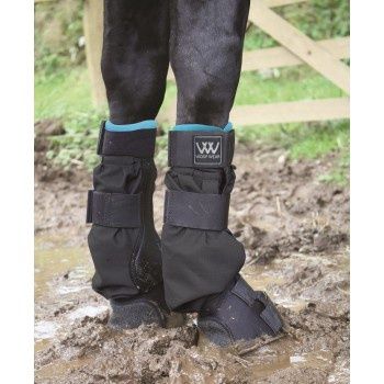 Bottes Mud fever turnout - Woof - noir et turquoise