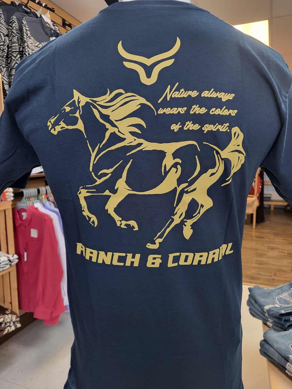 T-shirt Ranch&amp;Corral - cheval navy