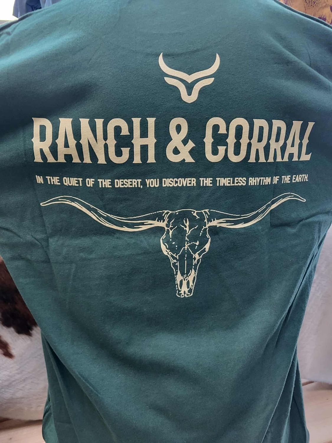 T-shirt Ranch&amp;Corral - Longhorn vert
