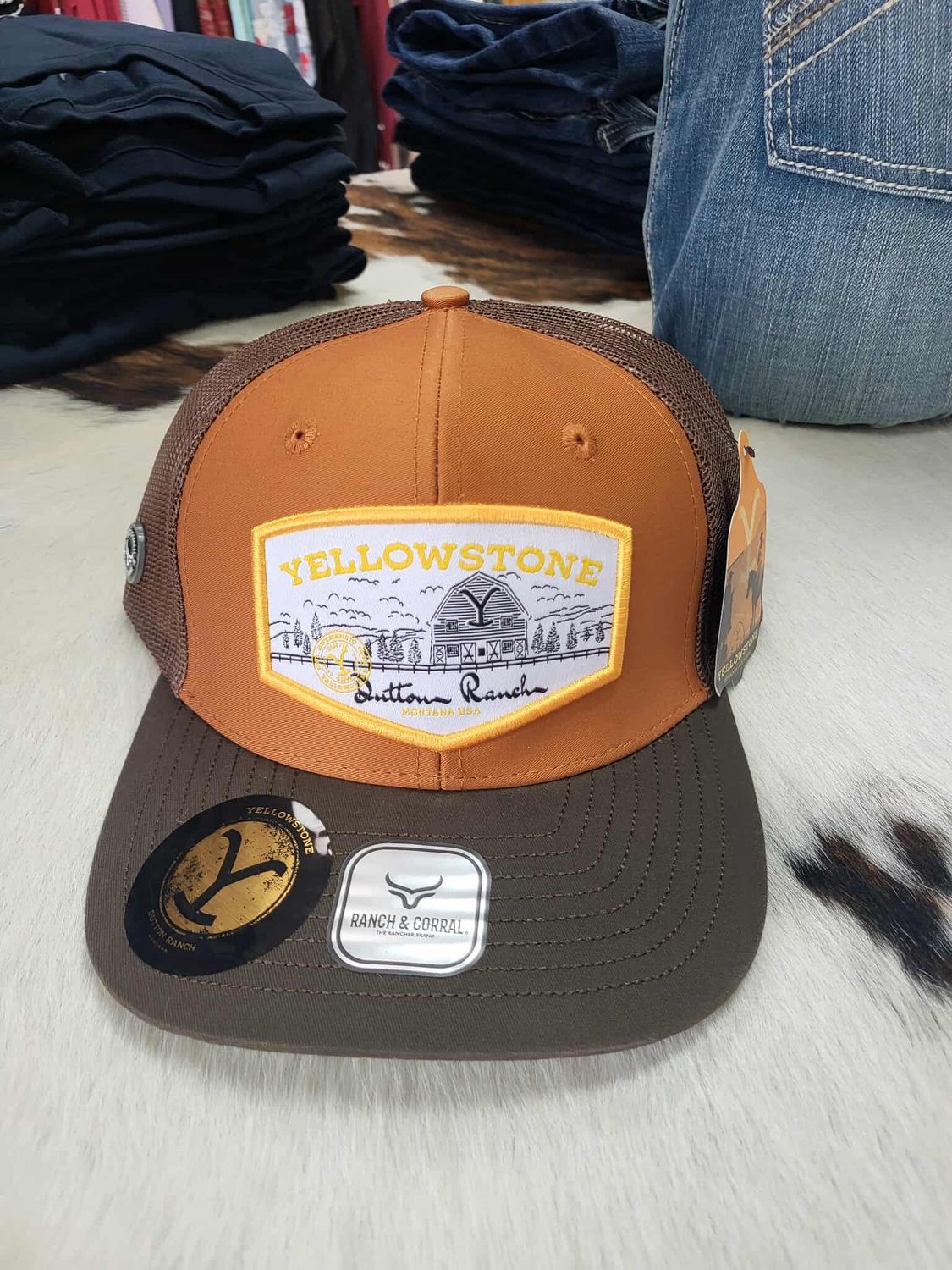 Casquette Ranch&amp;Corral - Yellowstone - orange brûlé