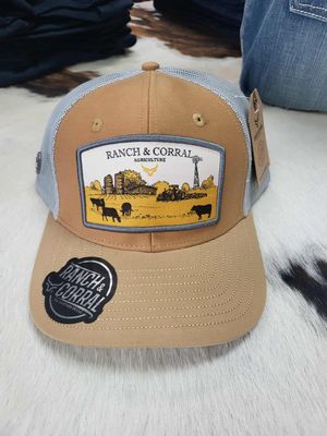 Casquette Ranch&amp;Corral - Beige/mesh gris/patch