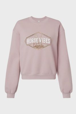 Sweatshirt Horse Vibes - Rose du désert