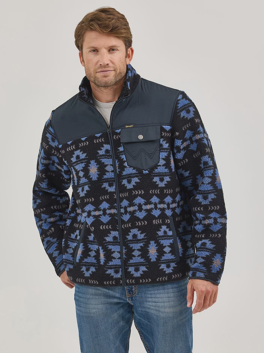 Veste en sherpa Wrangler - Bleu