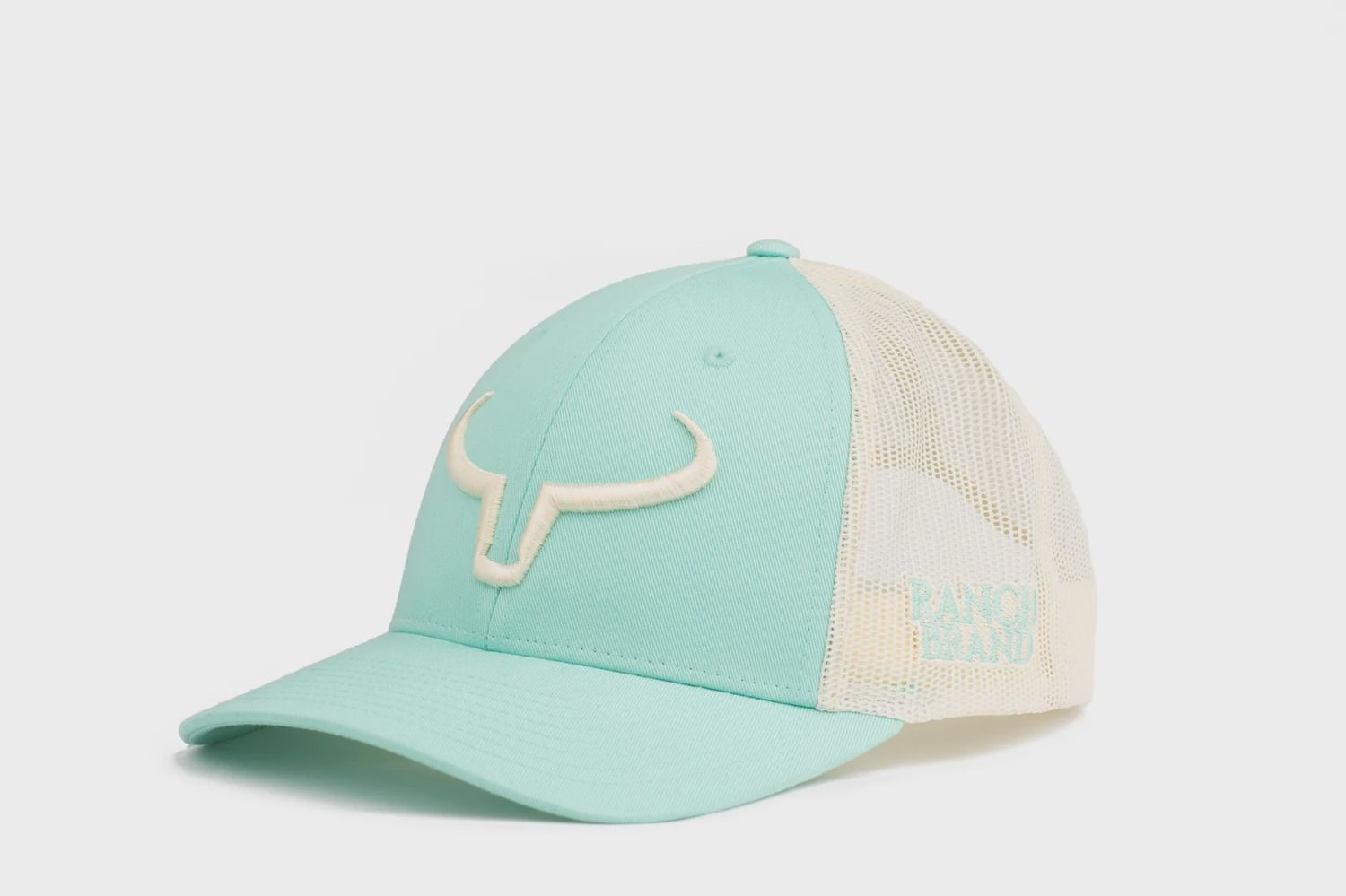 Casquette Ranch Brand - Rancher, Colour: Turquoise/Mesh crème/Logo crème