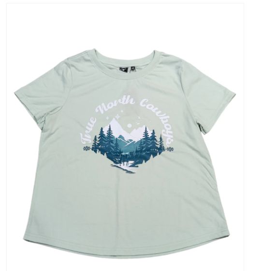 T-Shirt Shack Story - True North Cowboy, Colour: Vert, Size: XSmall