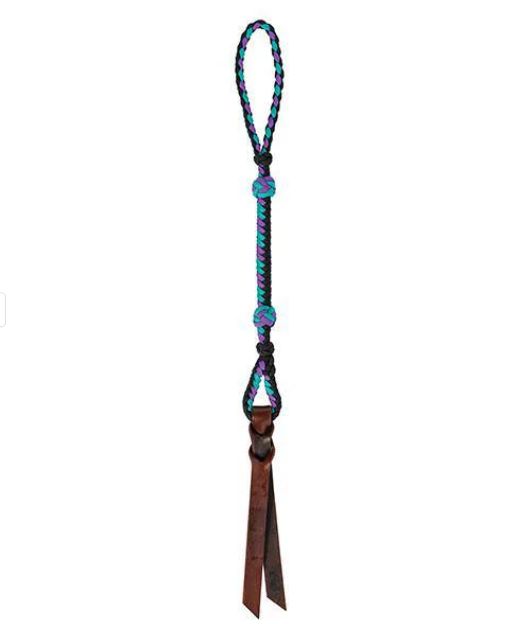 Cravache en nylon avec poignée - Weaver, Colour: Noir/mauve/menthe
