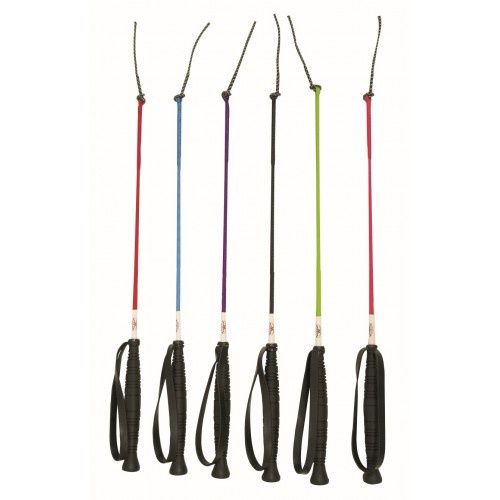 Cravache avec fouet Western Rawhide 24'', Colour: Bleu