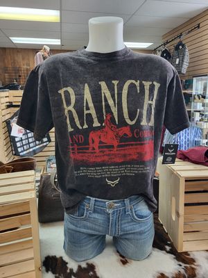 T-shirt Ranch&amp;Corral - Noir/Rouge