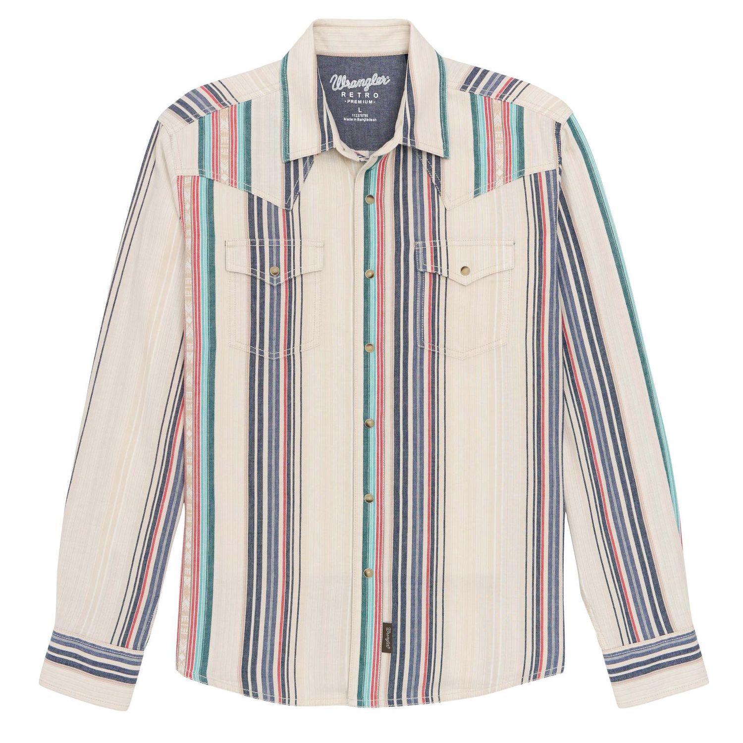 Chemise Wrangler - Tan multi stripes