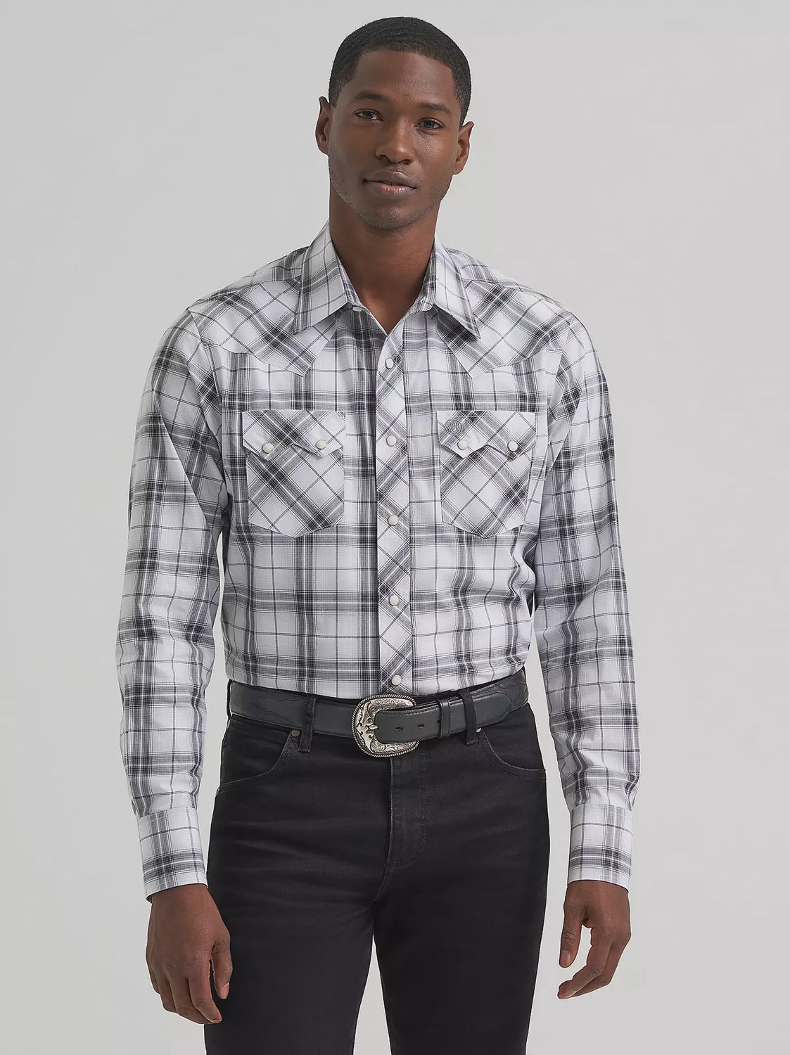 Chemise Wrangler Retro - noir/blanc