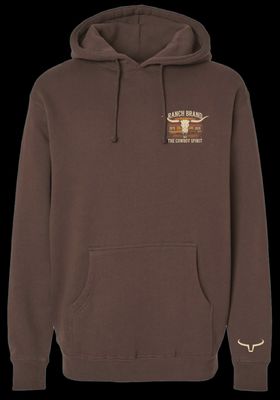 Hoodie Ranch Brand - Skull 8 - Brun