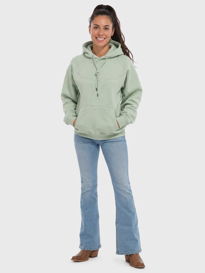 Hoodie Shack Story - Embossed skull - menthe