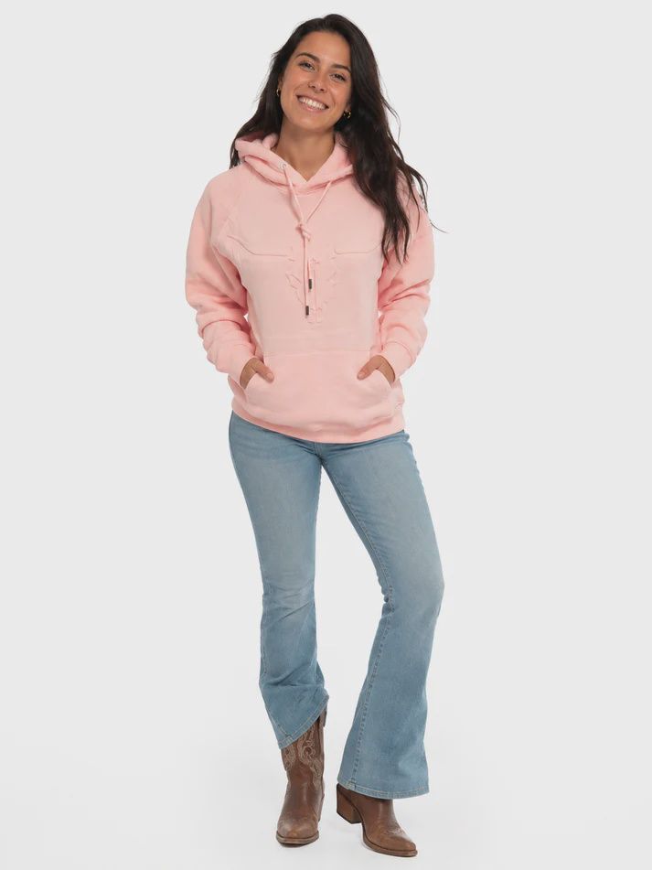 Hoodie Shack Story - Embossed skull - Dusty rose