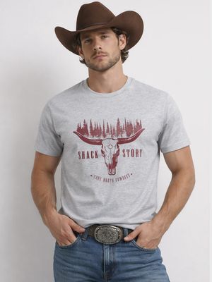 T-shirt Shack Story - Skull trees - Gris