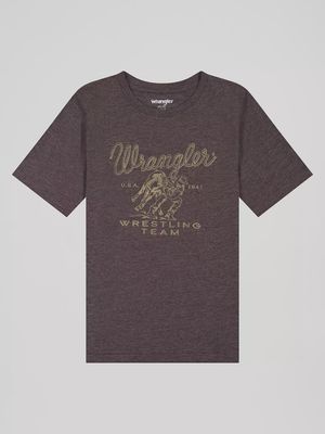 T-shirt Wrangler pour garçon - Rodeo Wrestling team