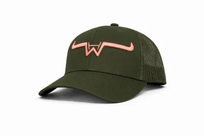 Casquette HW - Ponytail - Vert &amp; Logo rose