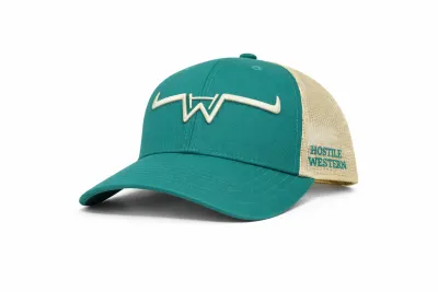 Casquette HW pour enfant - Turquoise &amp; Logo crème