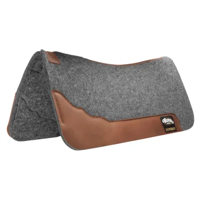 Tapis de selle haute performance Synergy en feutre de laine mérinos à 100 %, moulé et pressé à la vapeur – Gris anthracite / 31 po x 32 po / 1 po