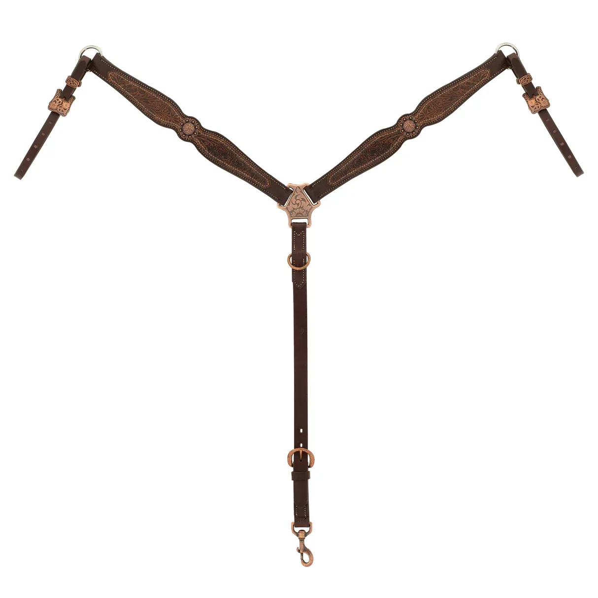 Bricole festonné à fleurs de style western
