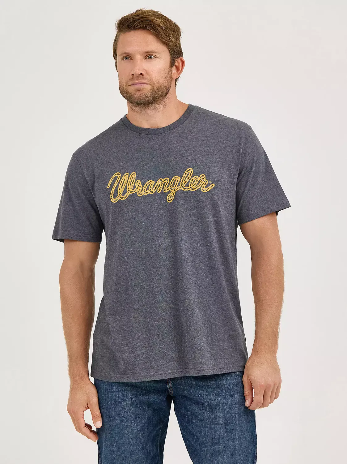 T-shirt Wrangler - Rope logo - Charcoal