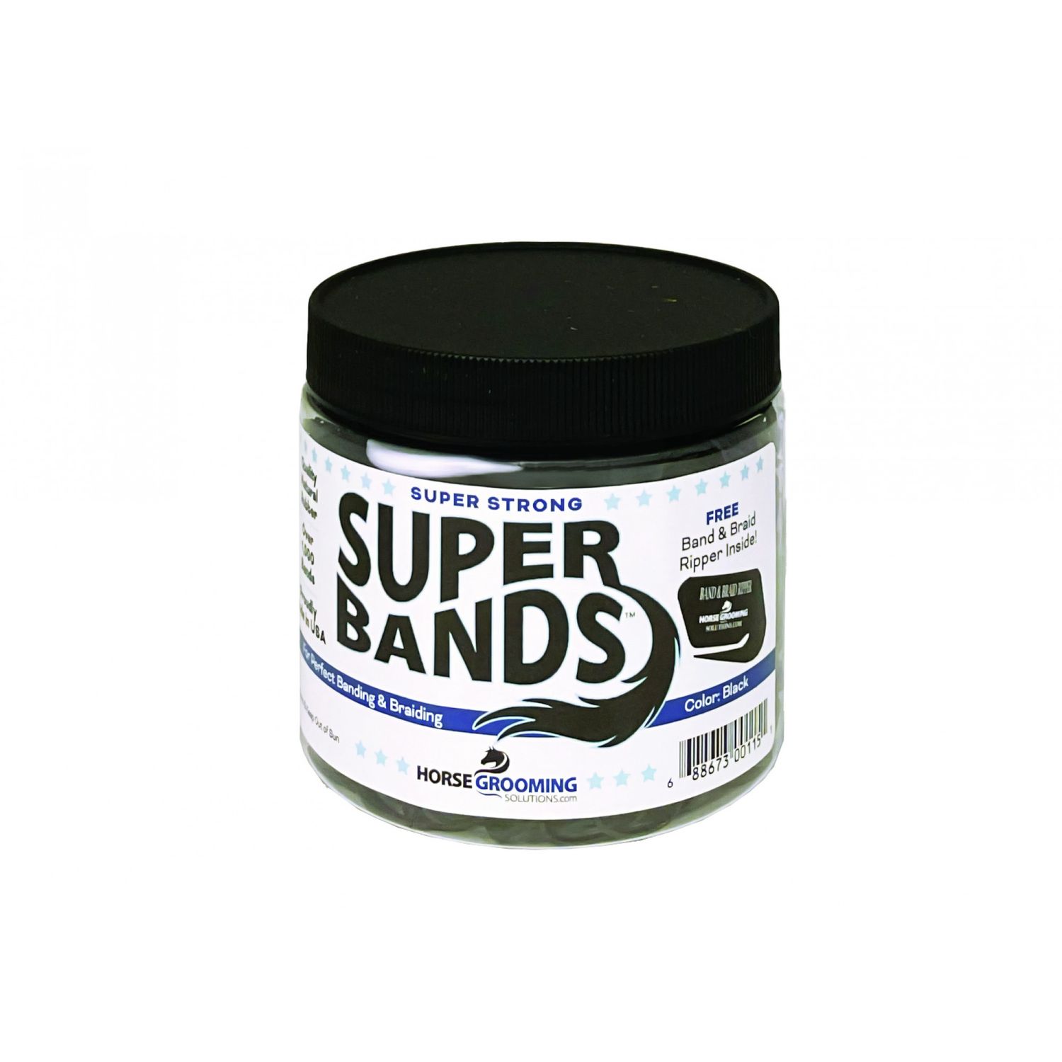 Élastiques Super Bands - 1000pc avec couteau, Colour: Noir