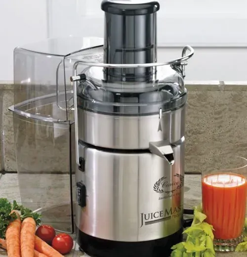 STAINLESS STEEL PROFESSIONAL JUICER  WITH LARGE HOPPER