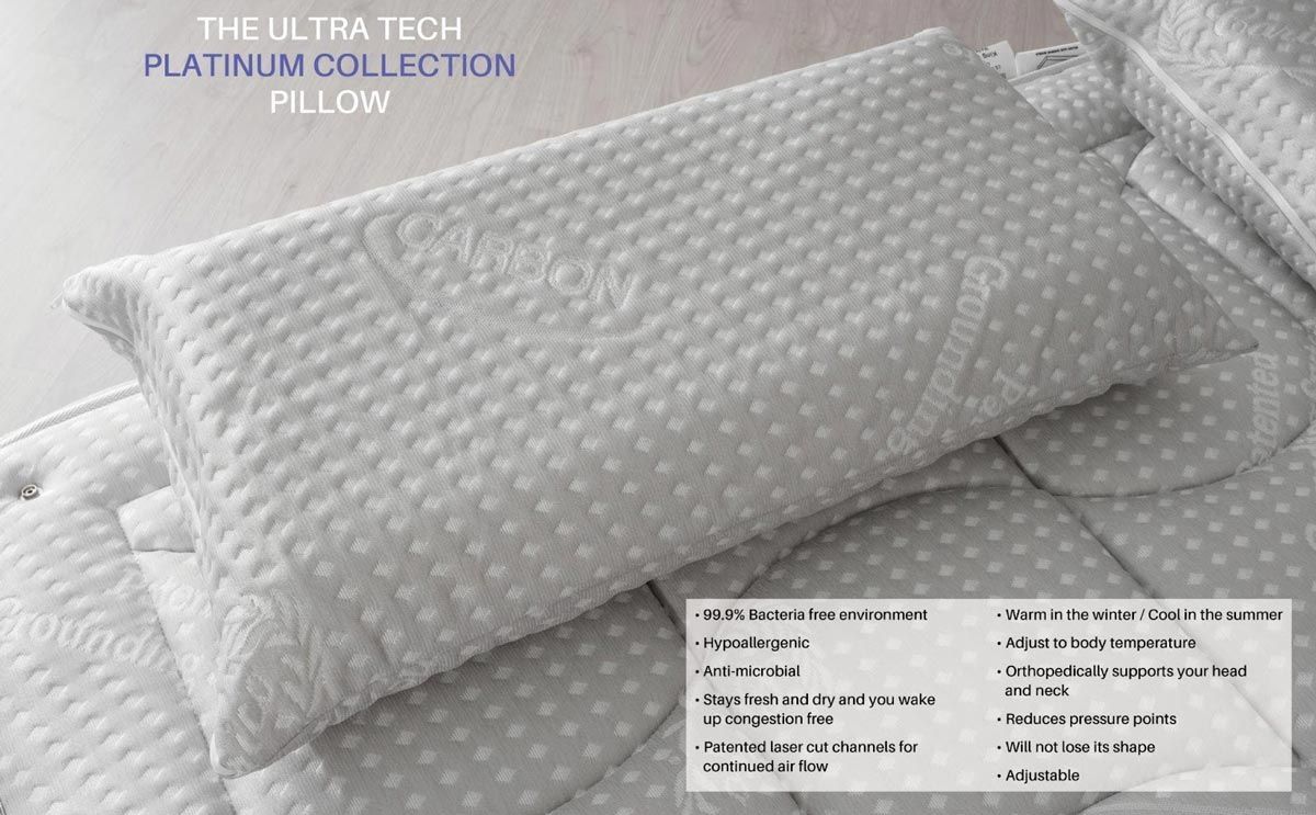 PLATINUM COLLECTION MEMOTEMP ADJUSTABLE PILLOW - 26X15” / 66.04X38.1cm