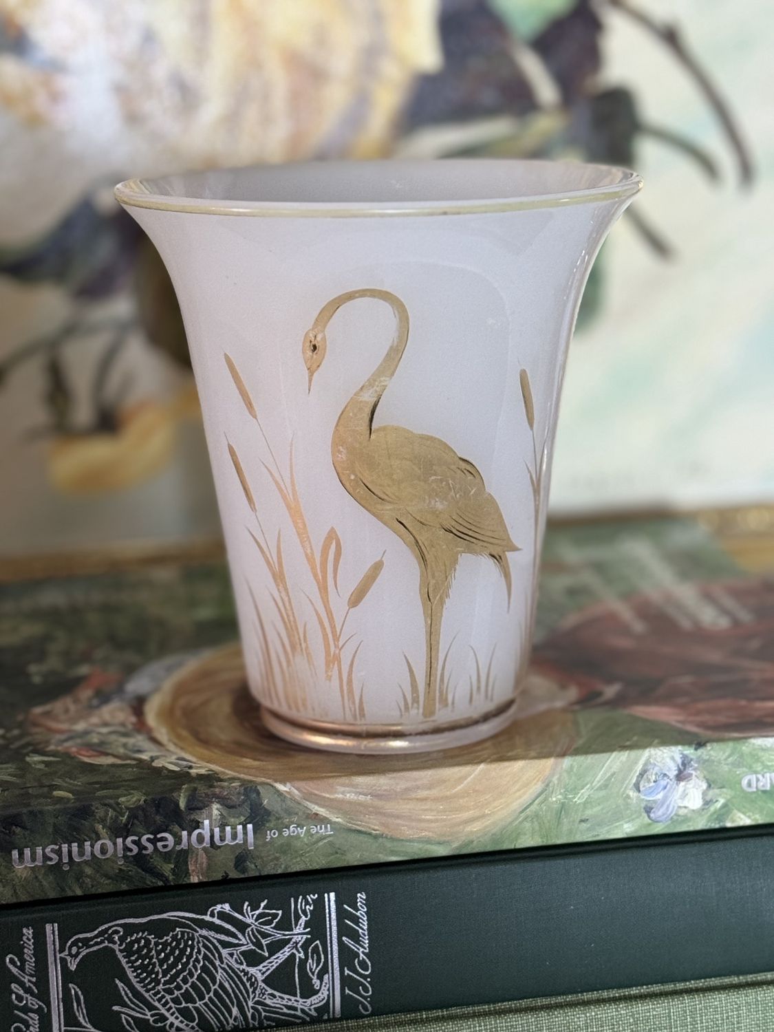 Gilded Opaline Vase