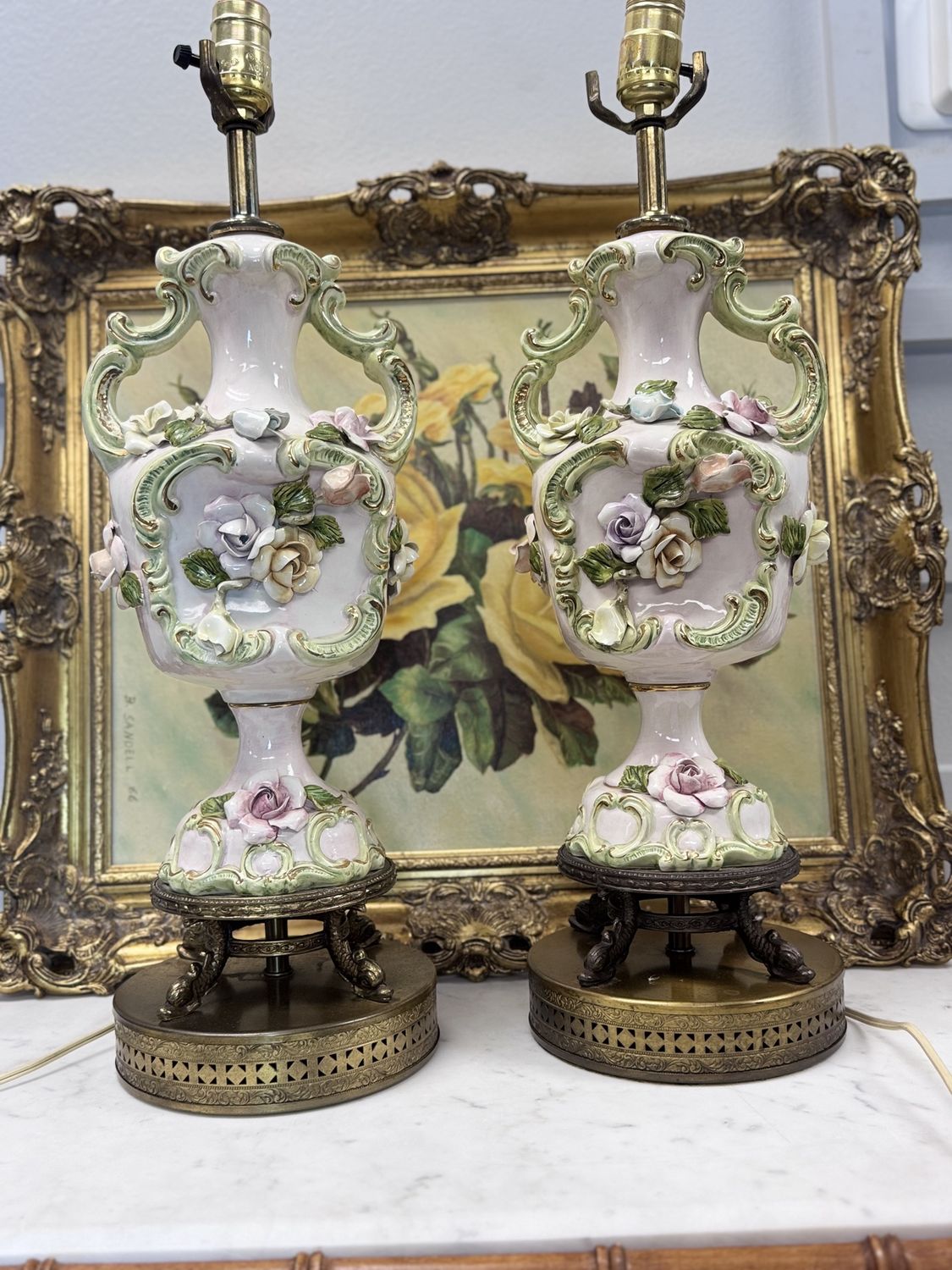 Capodimonte Porcelain Lamps