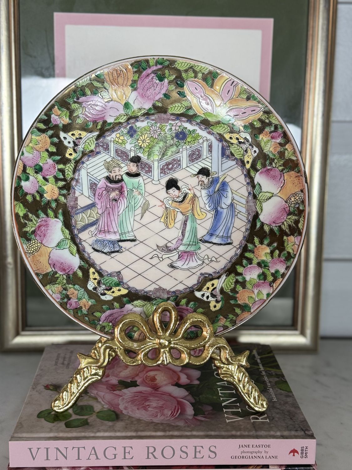 Gilded Famille Rose Plate