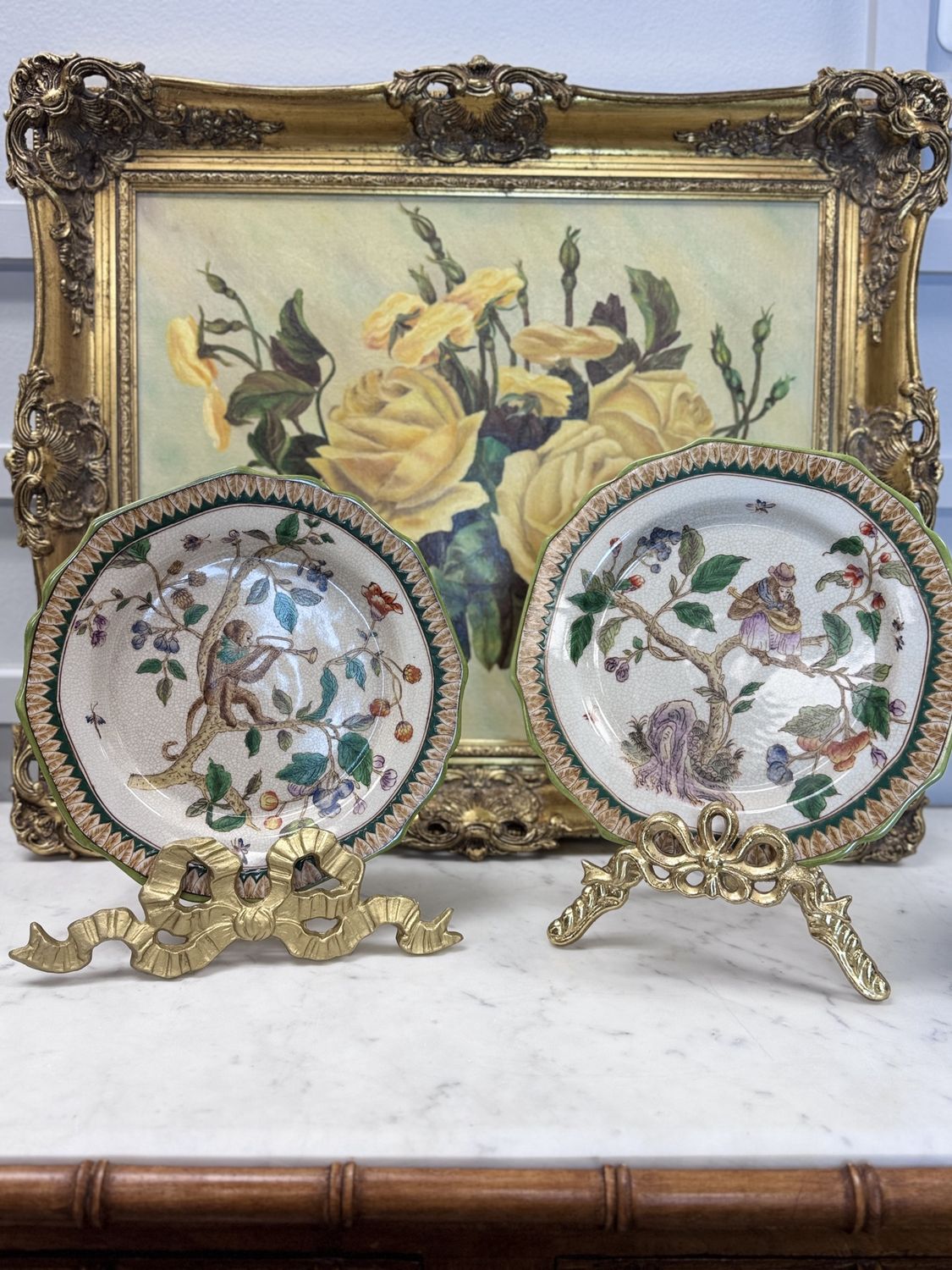 Chinoiserie Monkey Plate