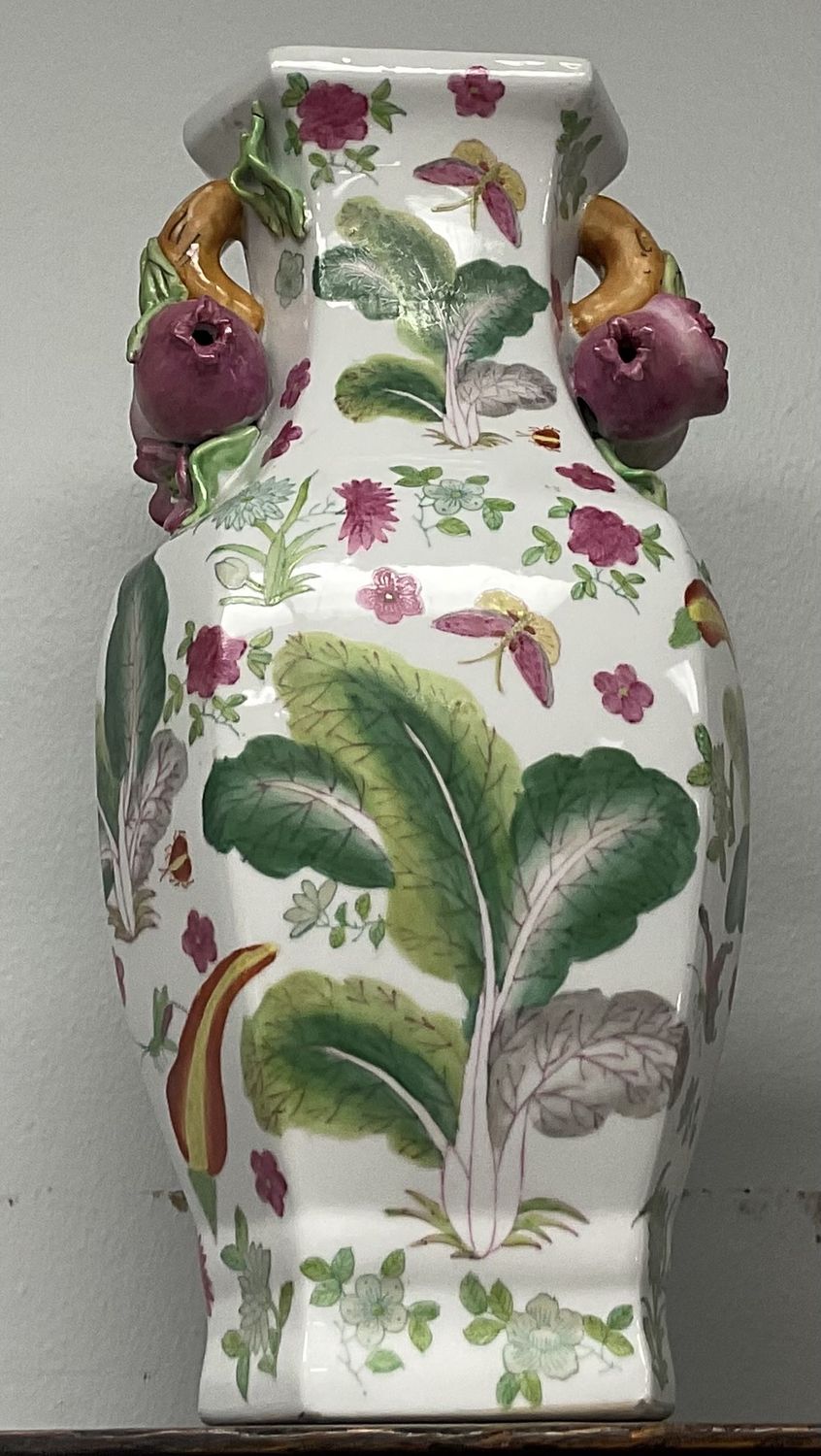 Double handled Bok Choy vase