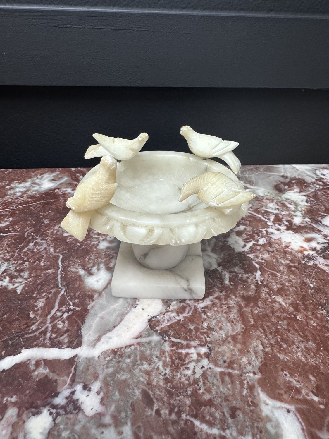 Alabaster bird bath