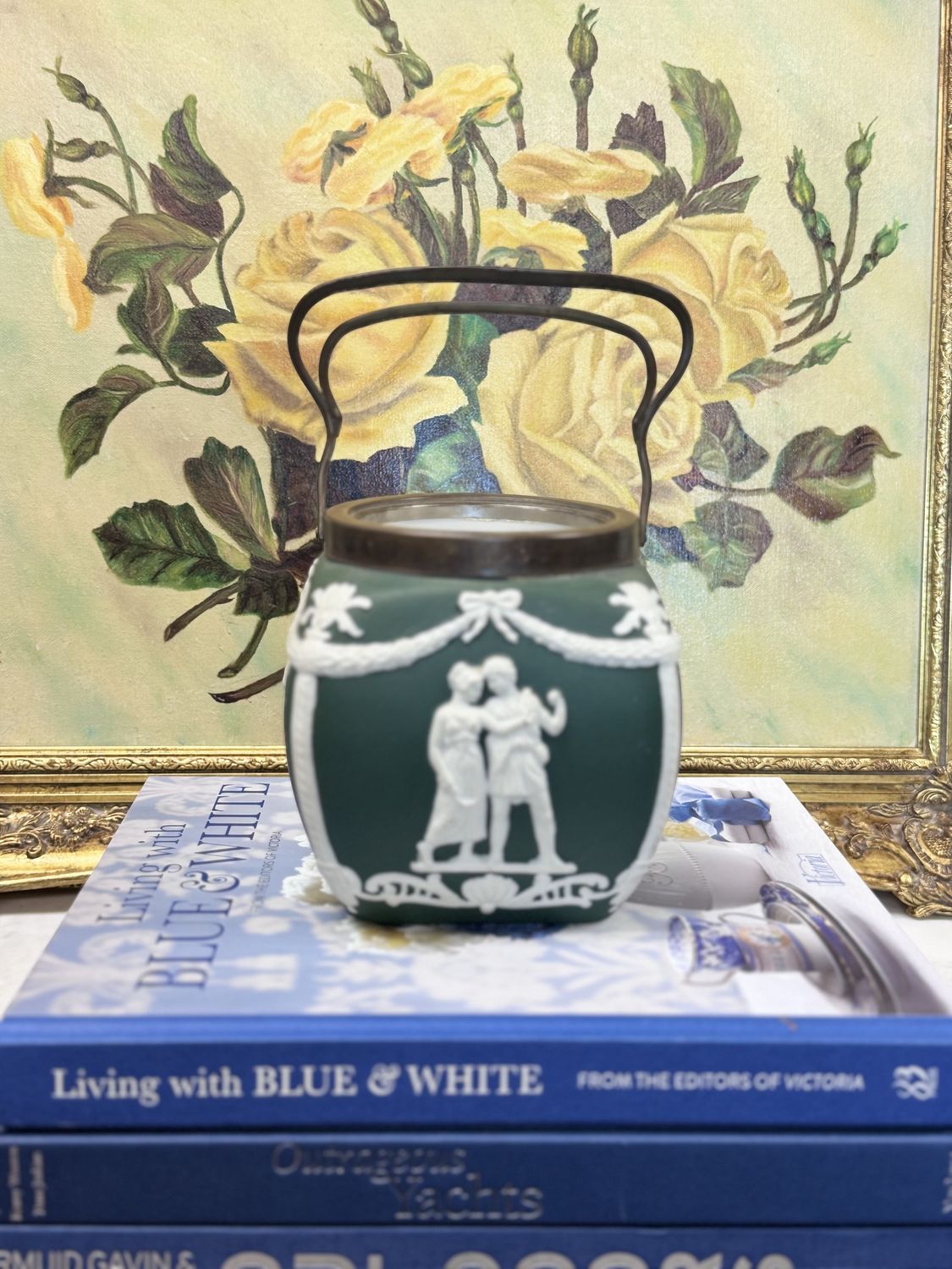 Jasperware Biscuit Jar