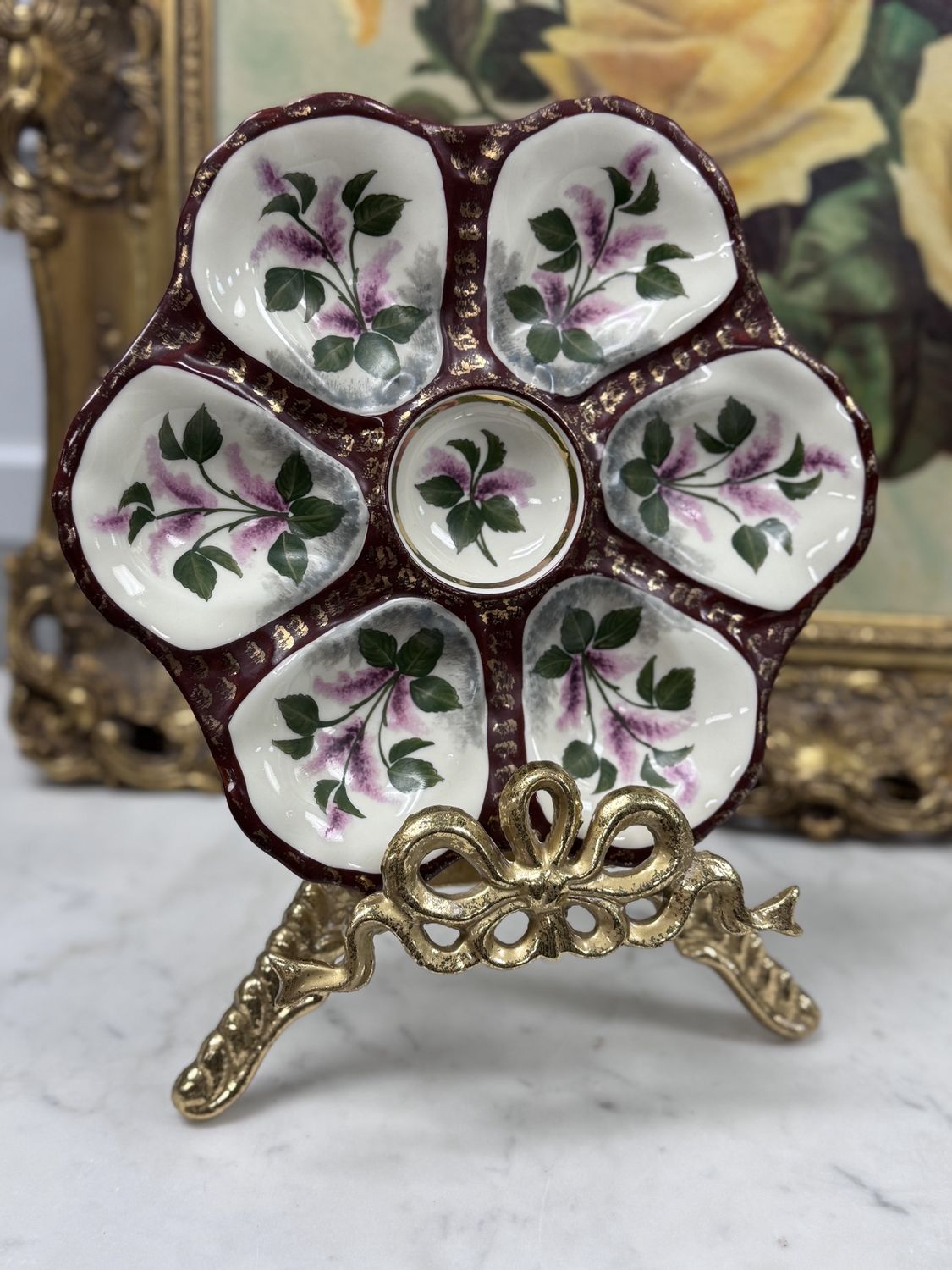 Floral Oyster plate