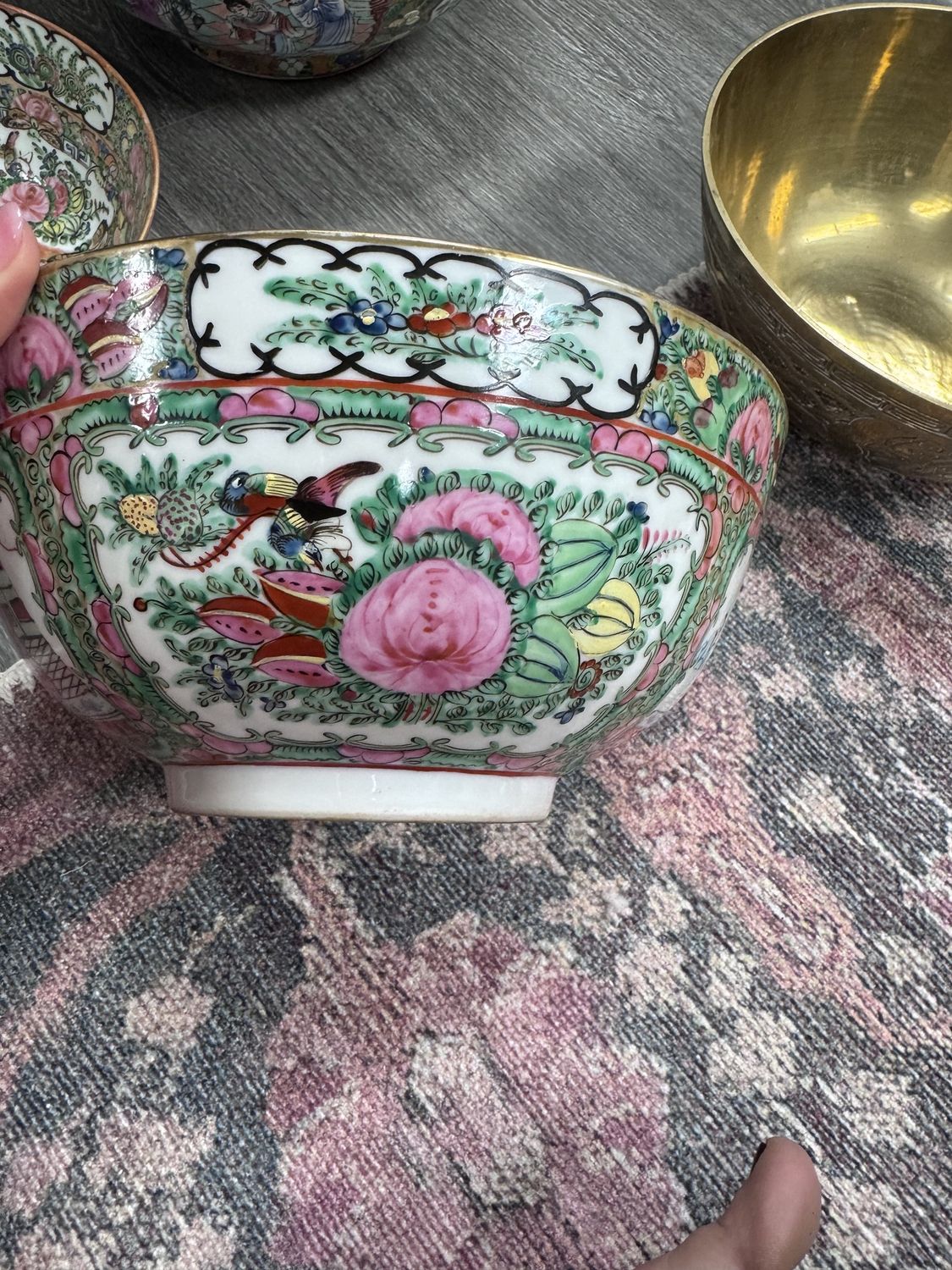 Rose Medallion bowl 10”
