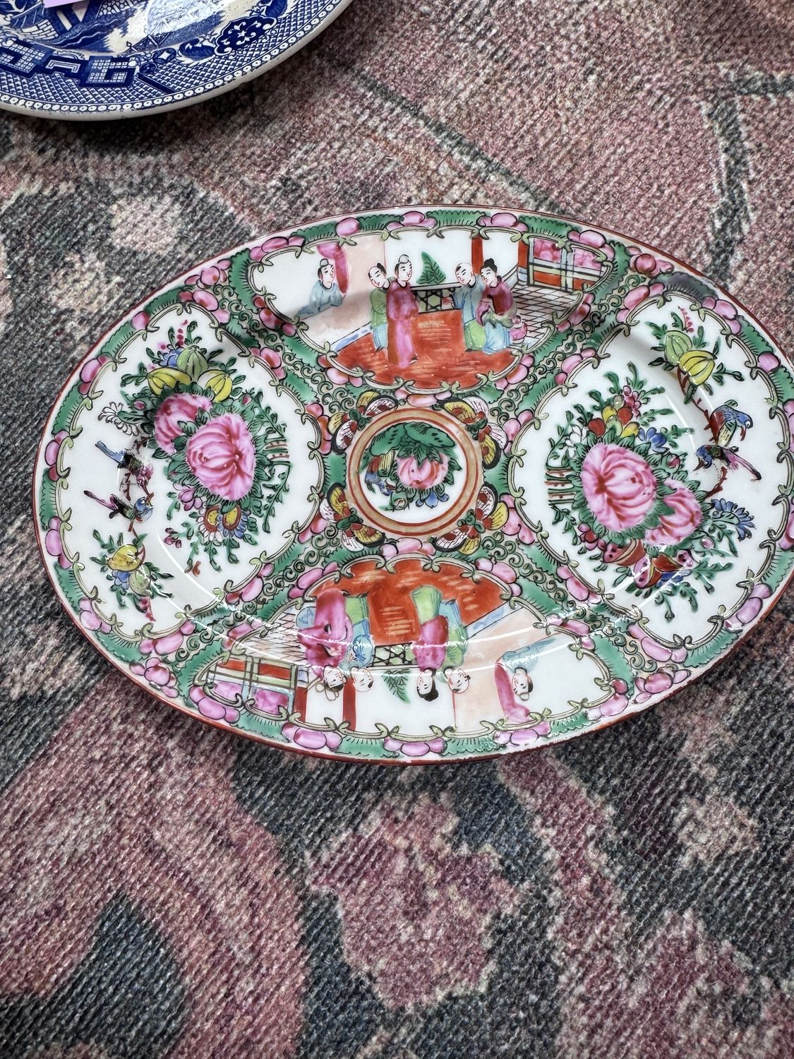 Rose Medallion oval platter