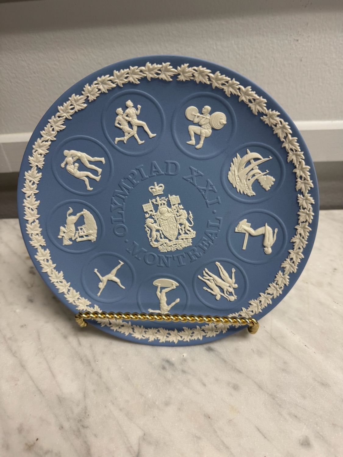 Wedgewood Olympic blue and white plate