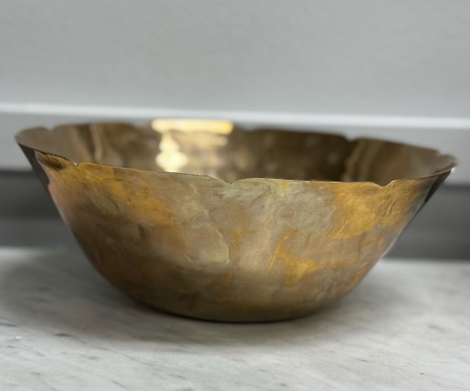 Scalloped Brass bowl