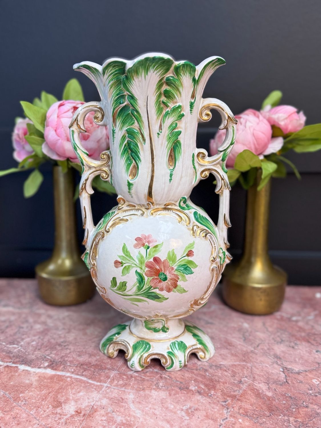 Italian hand painted vase