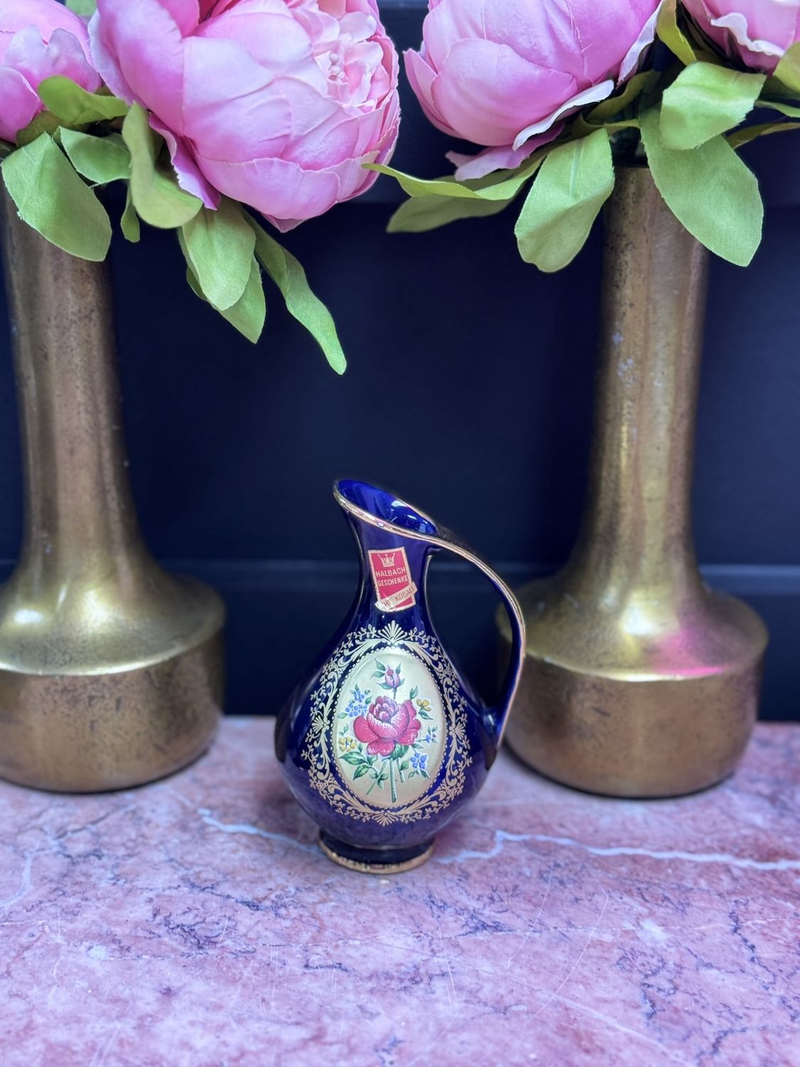 Bohemain Cobalt Blue Vase