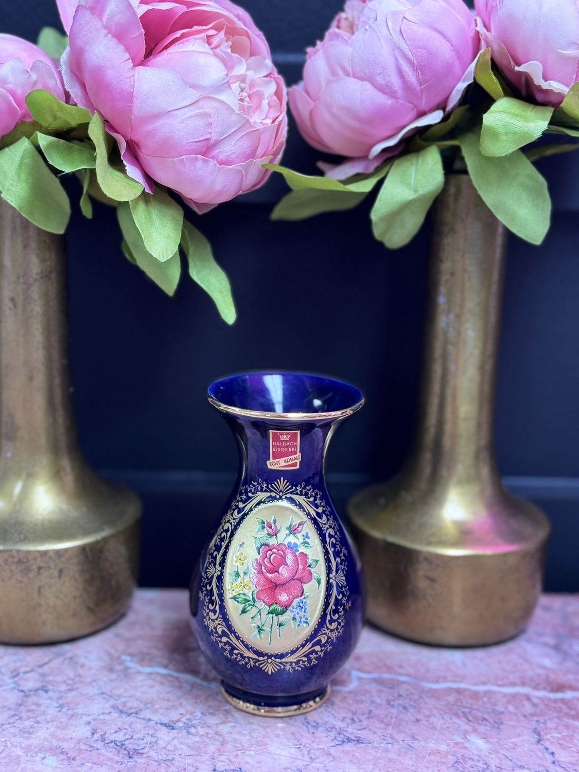 Halbach Cobalt Blue Bud Vase
